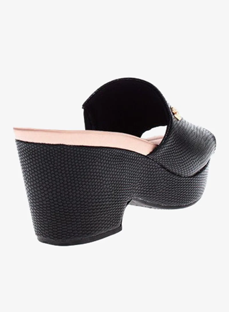 Modare Black Wedge Sandals for Women – Stylish Wedge Heel Sandals for Girls & Daily Wear for Women | Best Price UAE