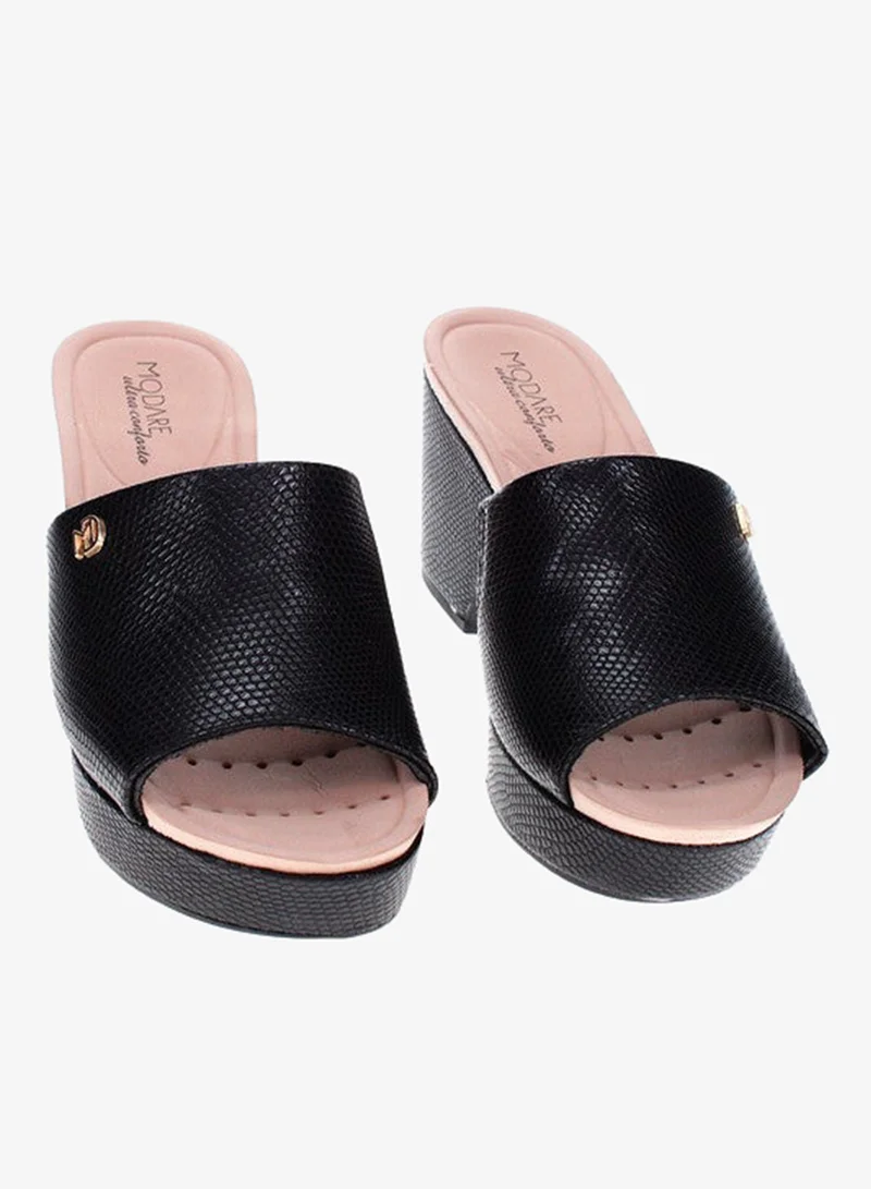 Modare Black Wedge Sandals for Women – Stylish Wedge Heel Sandals for Girls & Daily Wear for Women | Best Price UAE