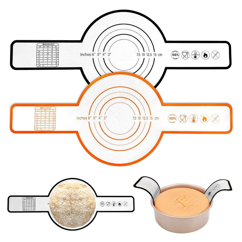 LEAYATST 2pcs Silicone Baking Mat for Dutch Oven 83 Inch Bread Baking Mat With Long Handles Baking Sling Heat Resistant NonStick Reusable Baking Liner Sheet Pad for Baking Bread Toast Dough Pastry - Image 1