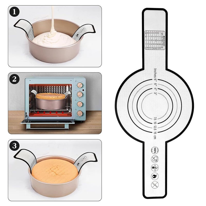 LEAYATST 2pcs Silicone Baking Mat for Dutch Oven 83 Inch Bread Baking Mat With Long Handles Baking Sling Heat Resistant NonStick Reusable Baking Liner Sheet Pad for Baking Bread Toast Dough Pastry - Image 2