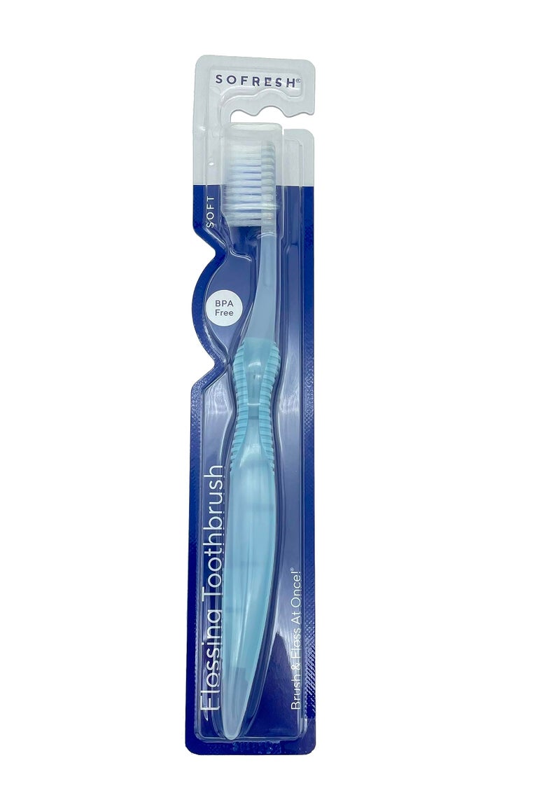 Sofresh One Sofresh Flossing Toothbrush Soft Full Size Assorted Colors - Image 3