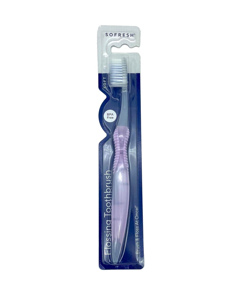 Sofresh One Sofresh Flossing Toothbrush Soft Full Size Assorted Colors - Image 2