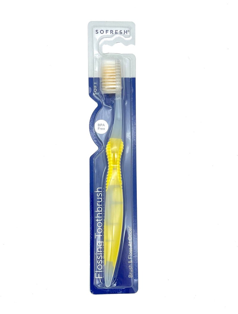 Sofresh One Sofresh Flossing Toothbrush Soft Full Size Assorted Colors - Image 4