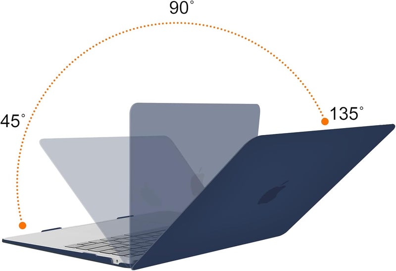 موسيسو متوافق مع غلاف MacBook Air مقاس 13 بوصة بشريحة M1 إصدارات 2021-2018 A2337 A2179 A1932، غلاف بلاستيكي صلب وغطاء لوحة مفاتيح وغطاء شاشة وحقيبة تخزين لجهاز MacBook Air مقاس 13.3 بوصة، أزرق بحري - Image 4