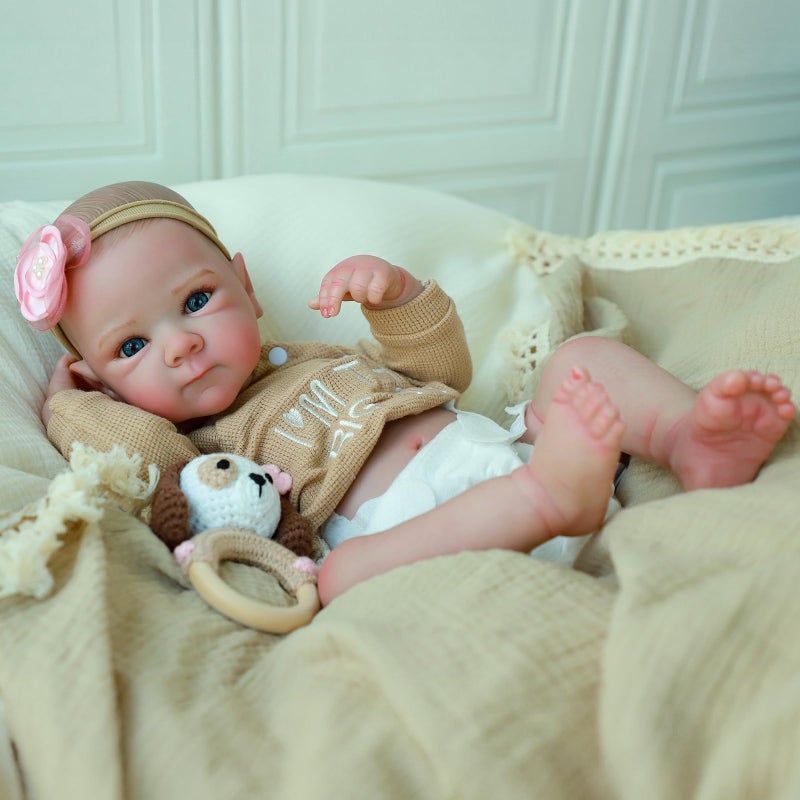 KSBD Realistic Reborn Baby Dolls - 20 Inch Cute Real Life Baby Girl Doll, Lifelike Newborn with Full Vinyl Body,Real Baby Dolls with Accessories for 3+ Years Old Kids Gifts - Image 4