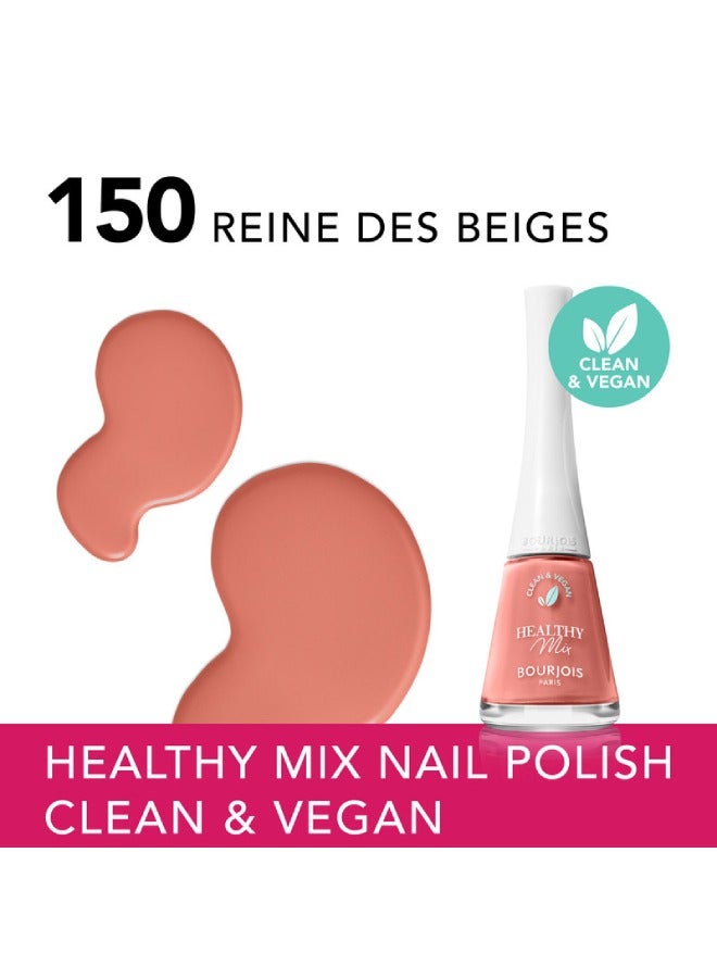 BOURJOIS PARIS Healthy Mix Vegan Nail Polish –  150 – Reine Des Beiges, 9ml - Image 3
