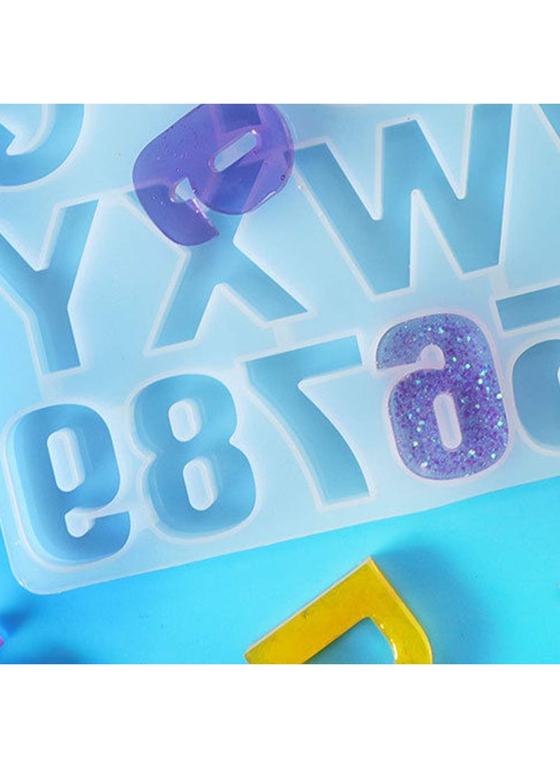 HASTHIP HASTHIP® Alphabet Resin Art Kit with Moulds, Letter and Numbers Resin Silicone Resin Art, Resin Jewellery Mould, DIY Letter Key Chain, Pendant, Jewelry Making Molds for Resin, Multicolor  - Image 4