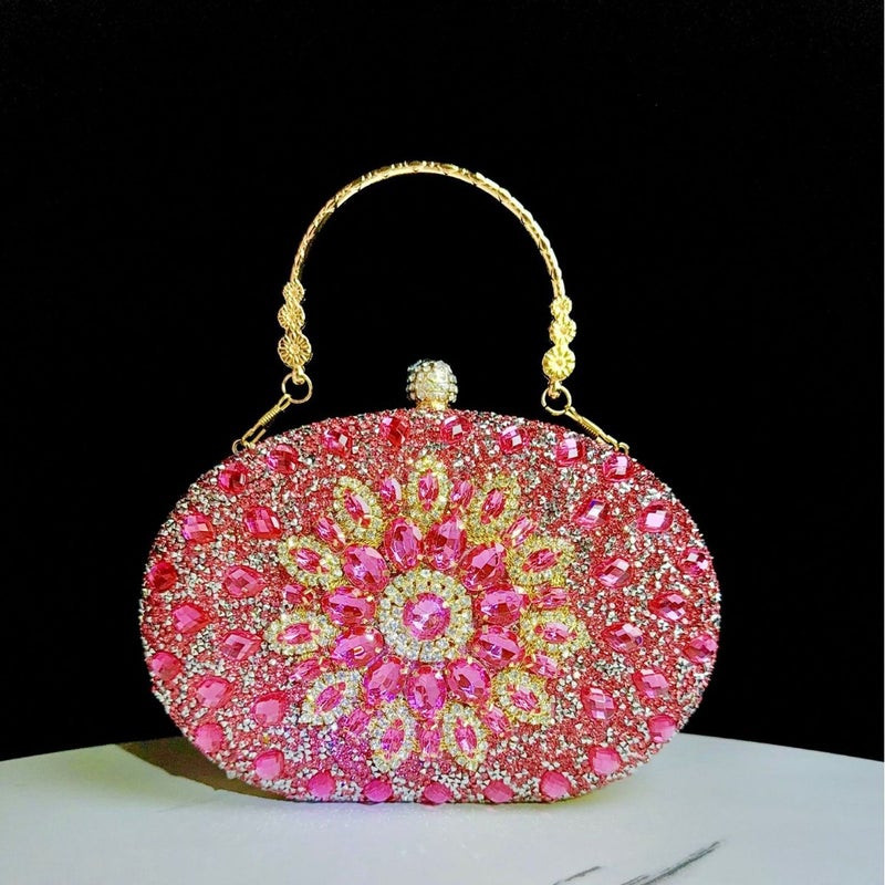 New Rhinestone Sunflower Diamond Full Diamond Goose Egg Small Clutch Bag Crossbody Women'S Bag Dress Cheongsam Banquet Bag - Image 1