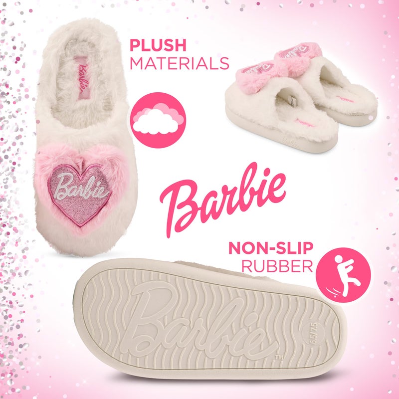 Barbie Womens Slippers Fuzzy House Slippers for Women Outdoor and Indoor Soft Plush - Image 5