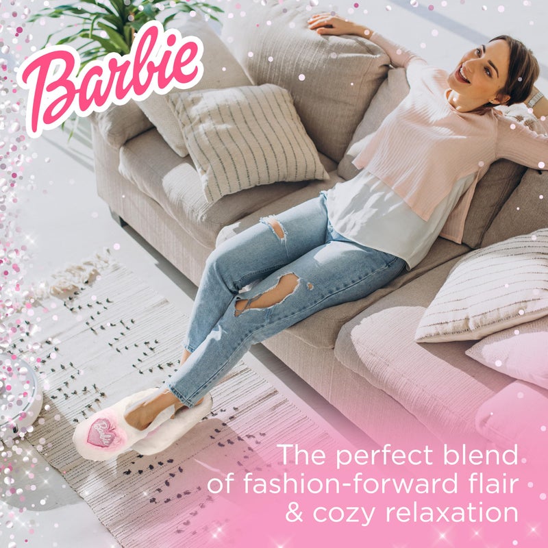 Barbie Womens Slippers Fuzzy House Slippers for Women Outdoor and Indoor Soft Plush - Image 4
