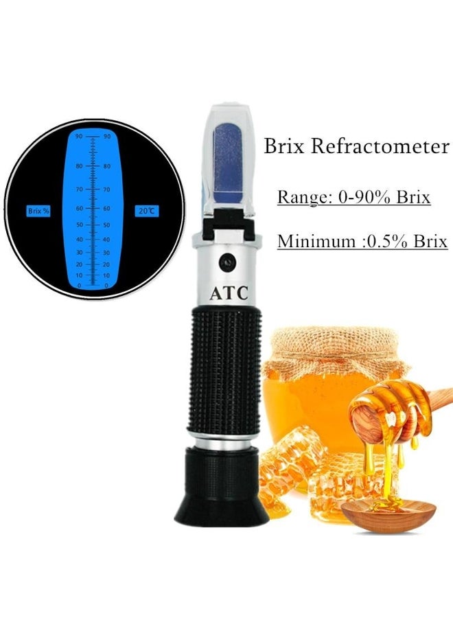 0-90% Brix refractometer Sugar Refratometro for Food Content fruit juice liquids ATC Measurement tool - Image 2