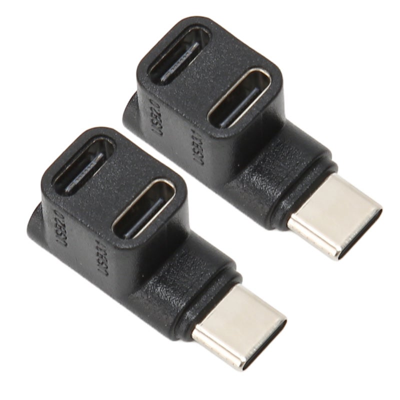 USB C 90 Degree Adapter 1 to 2 - 10Gbps Transfer 4K 60Hz Right Angle USB C Male to Female Adapter for Gaming - Image 2