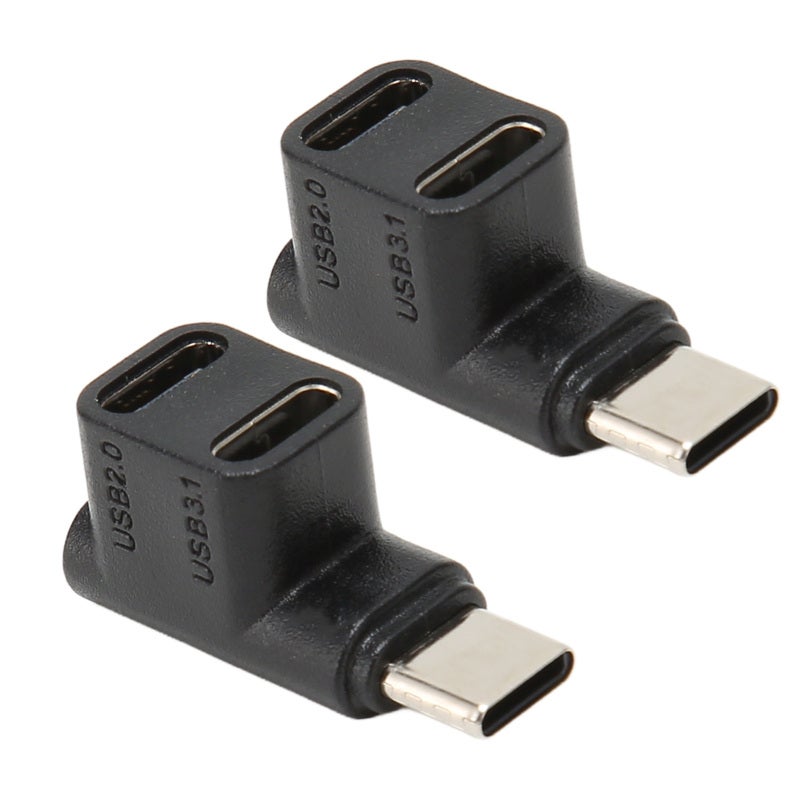 USB C 90 Degree Adapter 1 to 2 - 10Gbps Transfer 4K 60Hz Right Angle USB C Male to Female Adapter for Gaming - Image 5