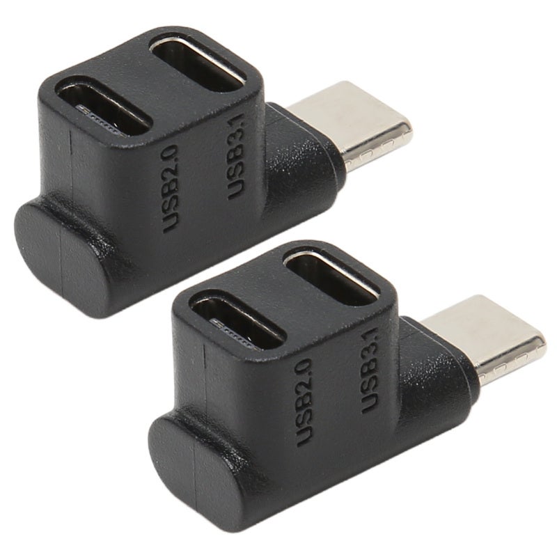 USB C 90 Degree Adapter 1 to 2 - 10Gbps Transfer 4K 60Hz Right Angle USB C Male to Female Adapter for Gaming - Image 4