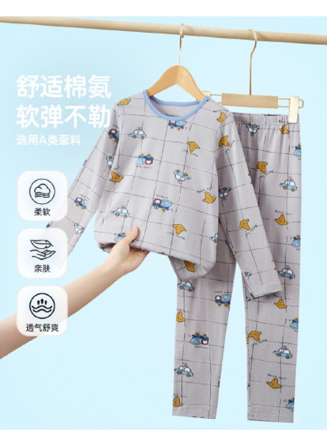 ASK JUNIOR Children's Pajama Set Boys Autumn Long Sleeve Long Pants Homewear Comfortable Cartoon Underwear Set - Image 1