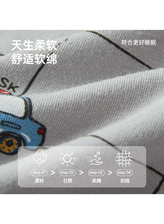 ASK JUNIOR Children's Pajama Set Boys Autumn Long Sleeve Long Pants Homewear Comfortable Cartoon Underwear Set - Image 3