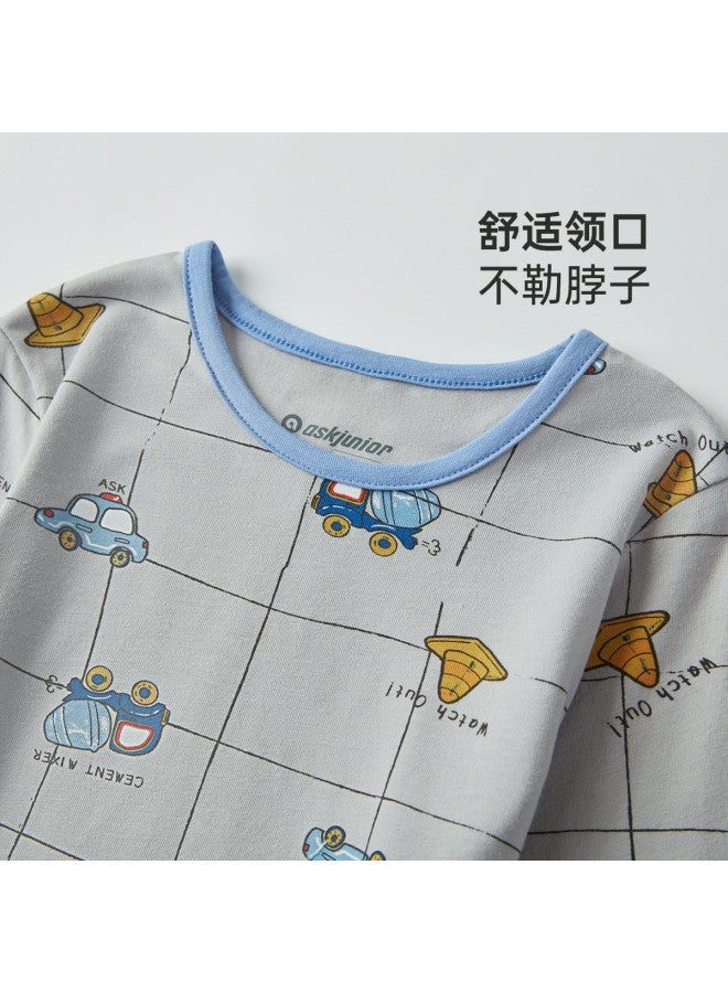 ASK JUNIOR Children's Pajama Set Boys Autumn Long Sleeve Long Pants Homewear Comfortable Cartoon Underwear Set - Image 5