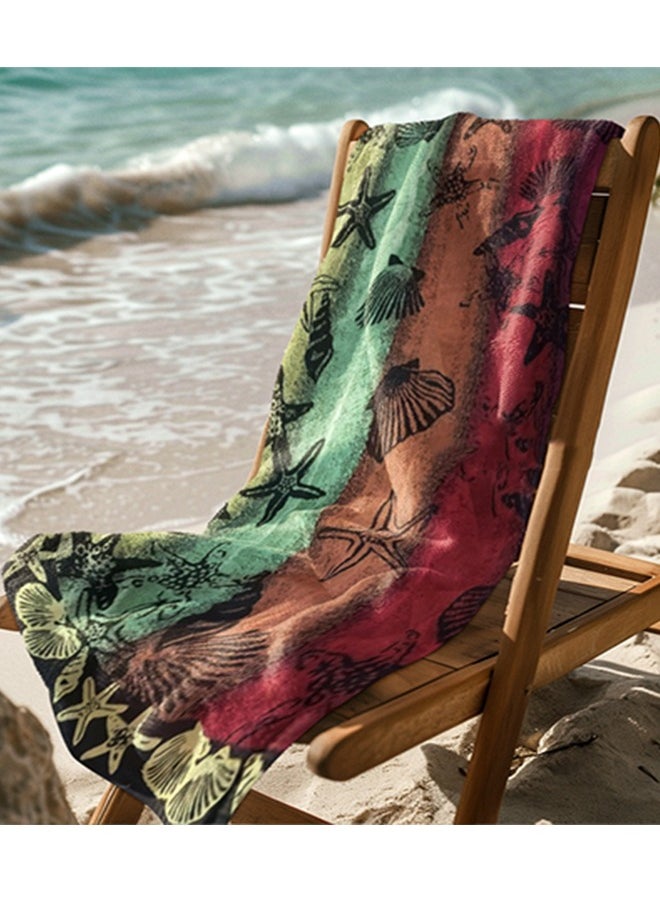 snooze Snooze Beach towel, 170*90 cm, sea shell design  - Image 3
