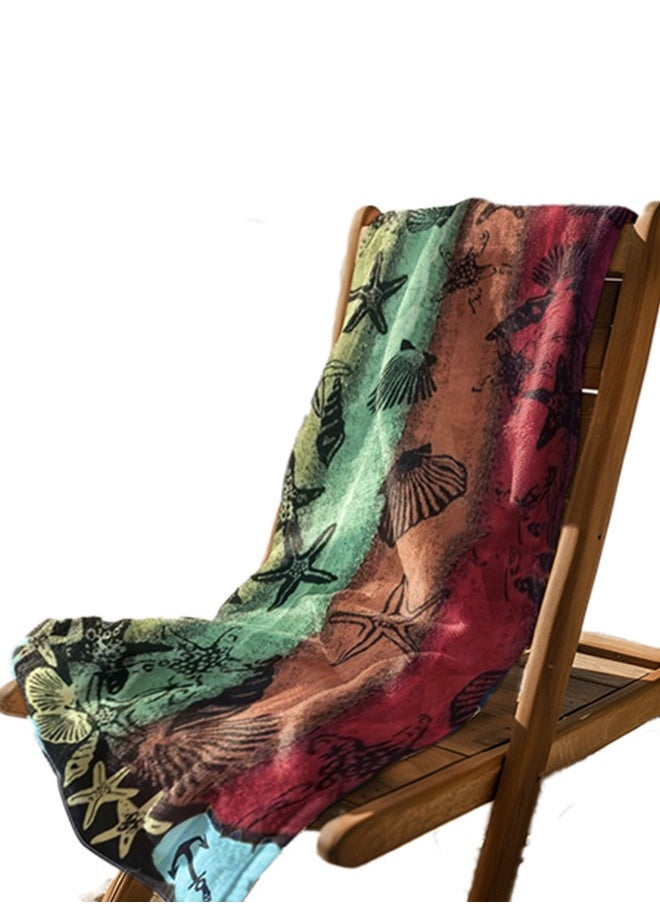 snooze Snooze Beach towel, 170*90 cm, sea shell design  - Image 5