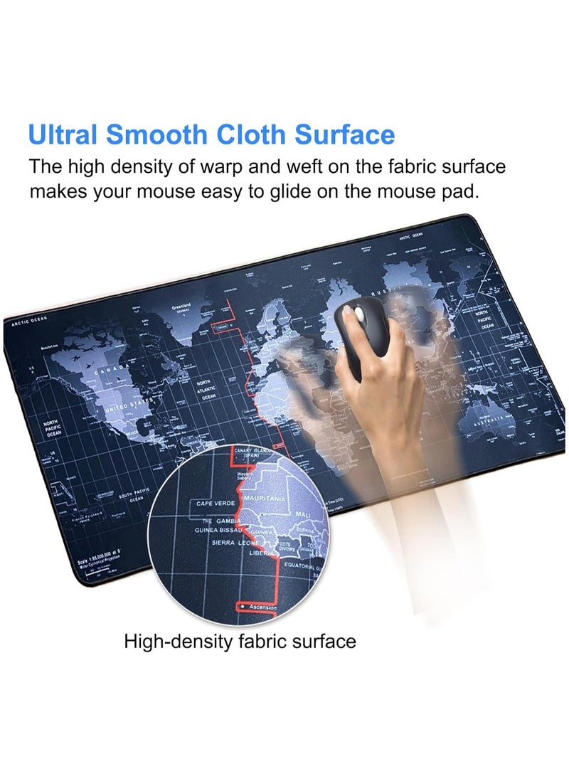 فيبارتي حصيرة وسادة مكتبية كبيرة - لوحة ماوس من جلد البولي يوريثان غير قابلة للانزلاق ، نشاف مكتب مكتب مقاوم للماء ، حصيرة لوحة مفاتيح للمنزل والمكتب ، واقي مكتب ، حصيرة مكتبية أنيقة للكمبيوتر والكتابة ومحطة العمل - Image 4