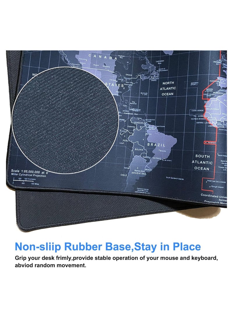 فيبارتي حصيرة وسادة مكتبية كبيرة - لوحة ماوس من جلد البولي يوريثان غير قابلة للانزلاق ، نشاف مكتب مكتب مقاوم للماء ، حصيرة لوحة مفاتيح للمنزل والمكتب ، واقي مكتب ، حصيرة مكتبية أنيقة للكمبيوتر والكتابة ومحطة العمل - Image 5