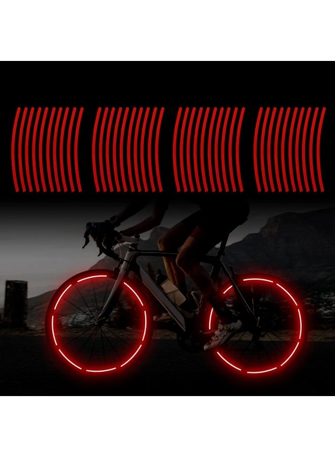 ShebSheb 32Pcs Rim Reflective Stickers for Bikes – Waterproof, Adhesive Reflective Tape, Rim Reflective Strip for Nighttime Safety Warning, Suitable for Bicycles, E-Bikes, and Motorcycles, etc. - Image 1