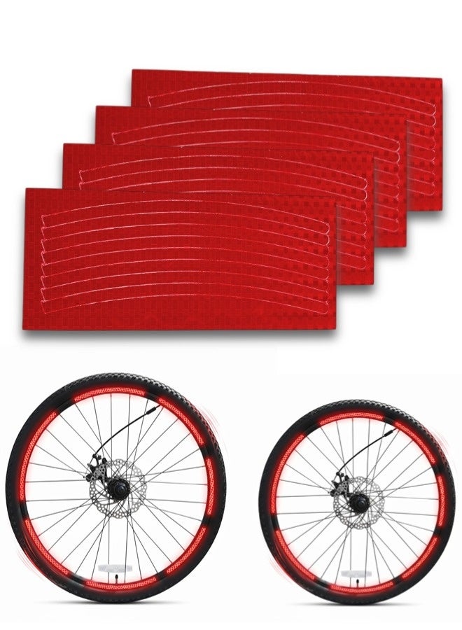 ShebSheb 32Pcs Rim Reflective Stickers for Bikes – Waterproof, Adhesive Reflective Tape, Rim Reflective Strip for Nighttime Safety Warning, Suitable for Bicycles, E-Bikes, and Motorcycles, etc. - Image 2
