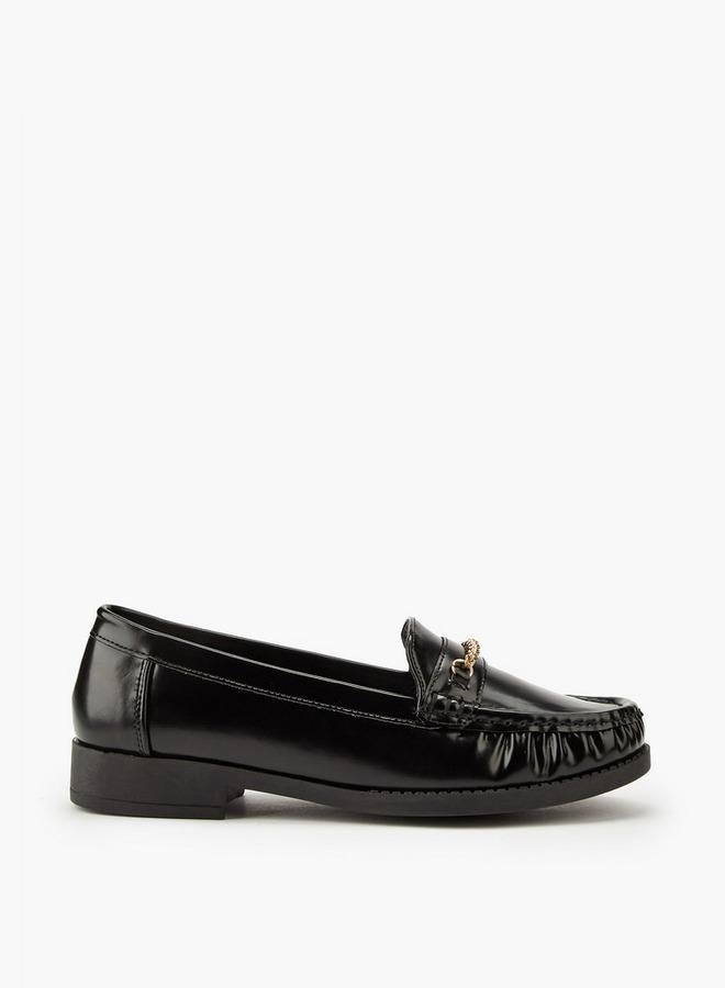 Flora Bella By Shoexpress Flora Bella Chain Detail Slip-On Loafers - Image 1