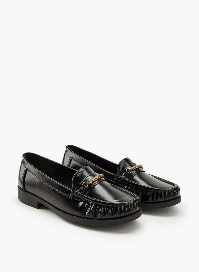 Flora Bella By Shoexpress Flora Bella Chain Detail Slip-On Loafers - Image 2