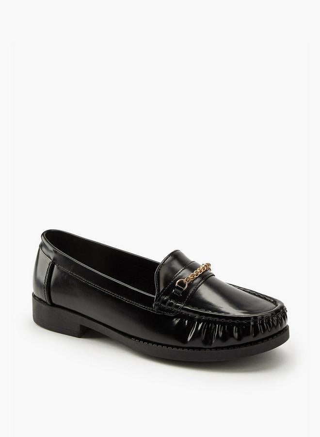Flora Bella By Shoexpress Flora Bella Chain Detail Slip-On Loafers - Image 3