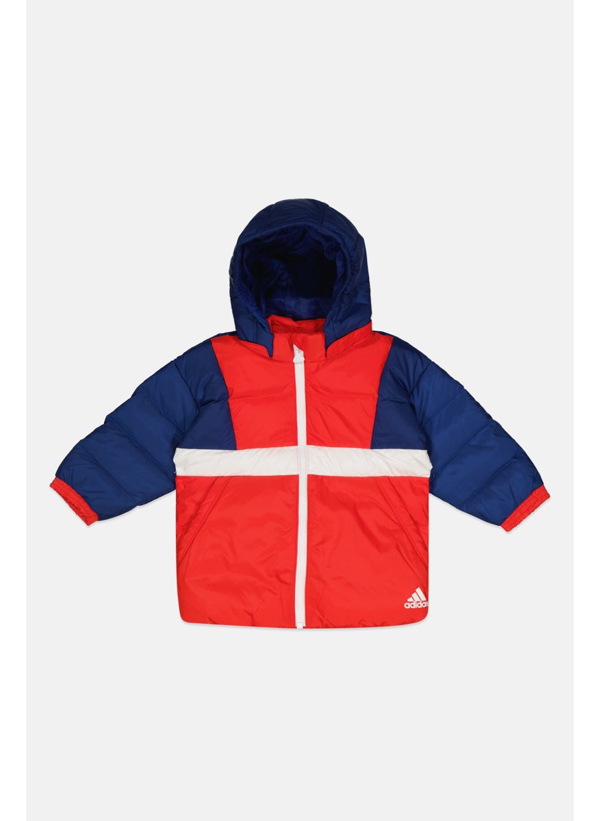 Adidas Toddlers Boy Hooded Puffer Jacket, Red  - Image 1