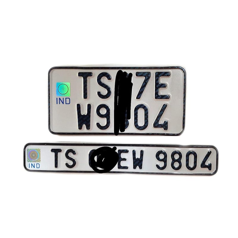 Non-HSRP | HSRP lookalike Plates IND Bike Number Plate Front and Back Embossed dye Pressed Number Plates | Without bar Code or Serial Number for Old Vehicle - Image 4