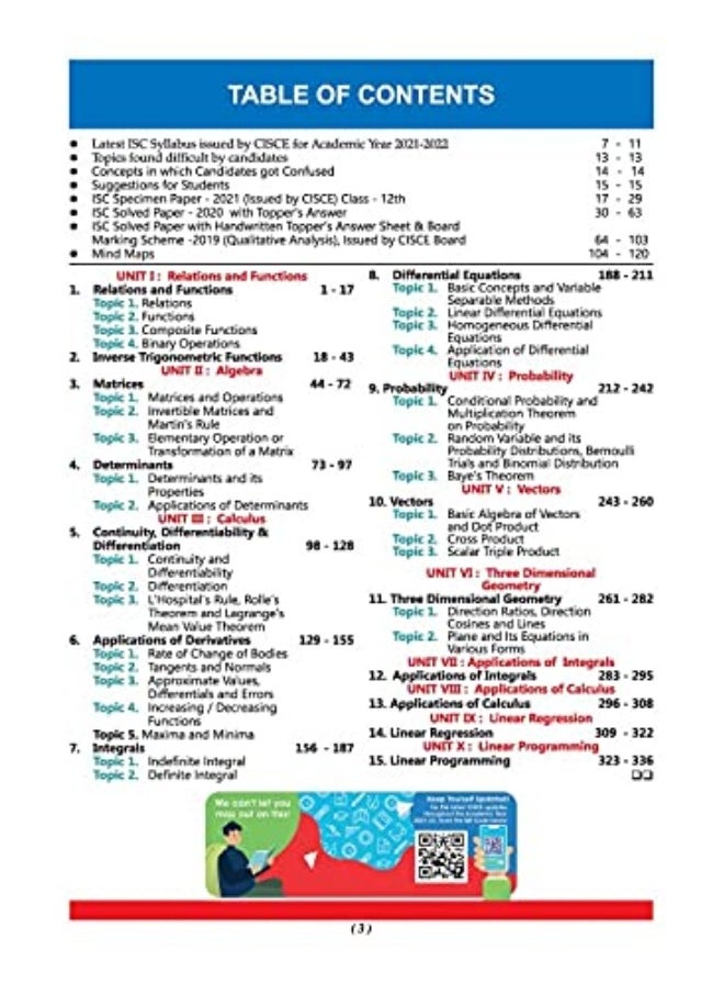 null - Oswaal ISC Question Bank Class 12 Mathematics Book Chapterwise & Topicwise (For 2022 Exam) - Image 1