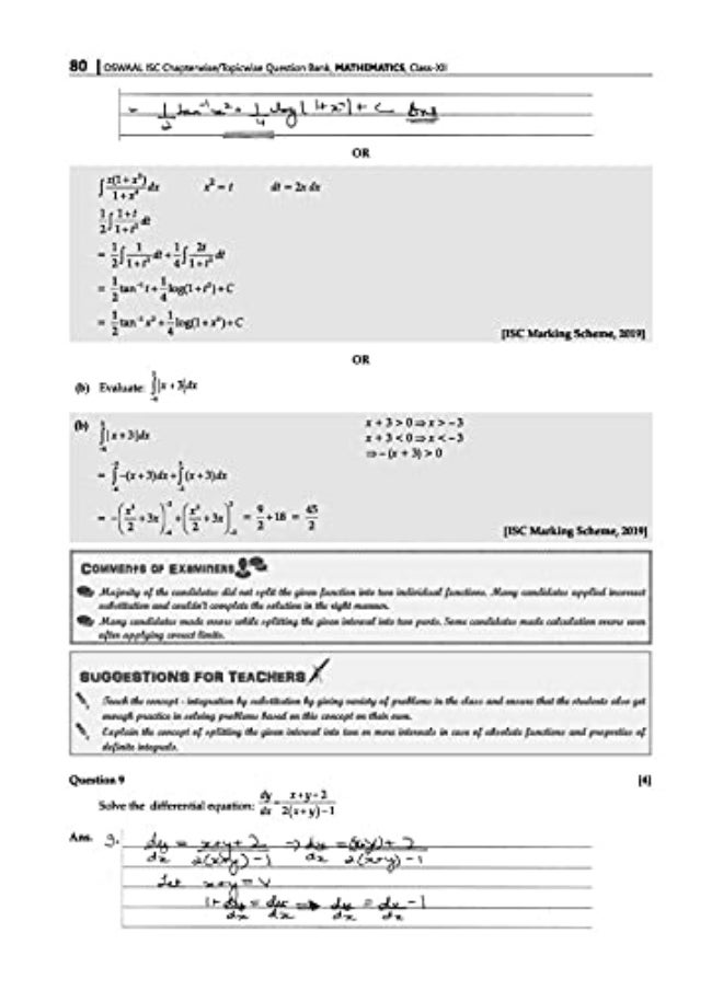 null - Oswaal ISC Question Bank Class 12 Mathematics Book Chapterwise & Topicwise (For 2022 Exam) - Image 1