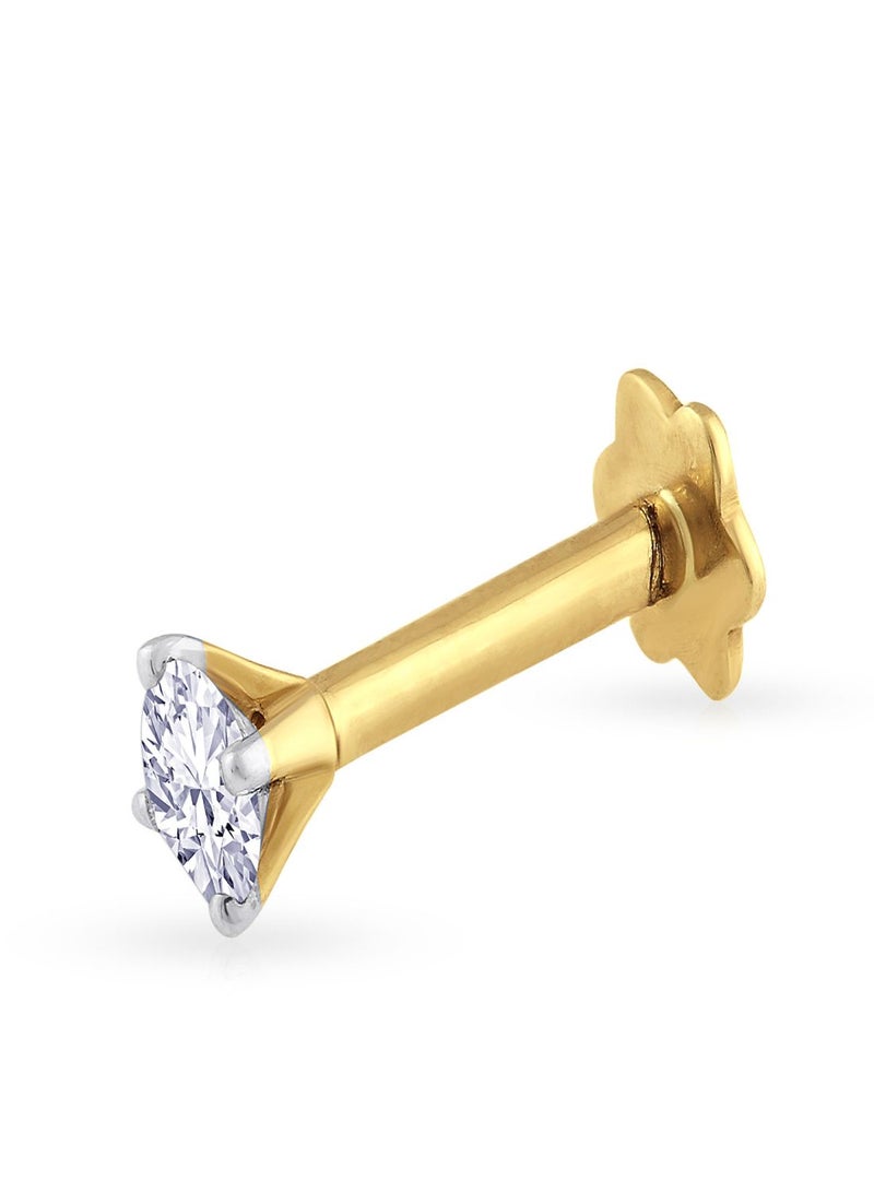Malabar Gold and Diamonds 18 Karat 750 Purity Mine Diamond Nosepin for Womens MNSONP0001 - Image 1