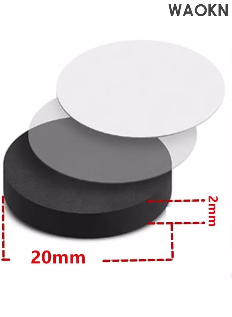 WAOKN Circular white adhesive soft magnetic strip with strong magnetic stripe, 50 adhesive disks, circular disks with adhesive backing for crafts, peeled adhesive magnetic rings, disks are very suitable for use at home, office, school, etc - Image 2
