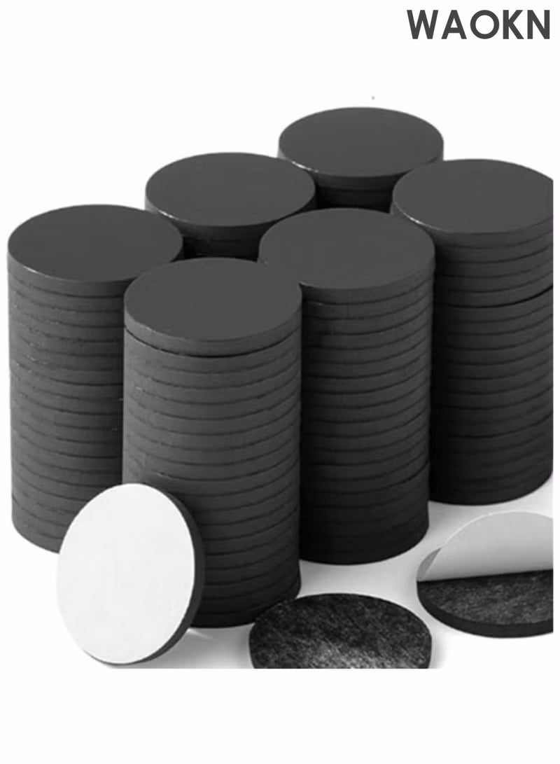 WAOKN Circular white adhesive soft magnetic strip with strong magnetic stripe, 50 adhesive disks, circular disks with adhesive backing for crafts, peeled adhesive magnetic rings, disks are very suitable for use at home, office, school, etc - Image 3