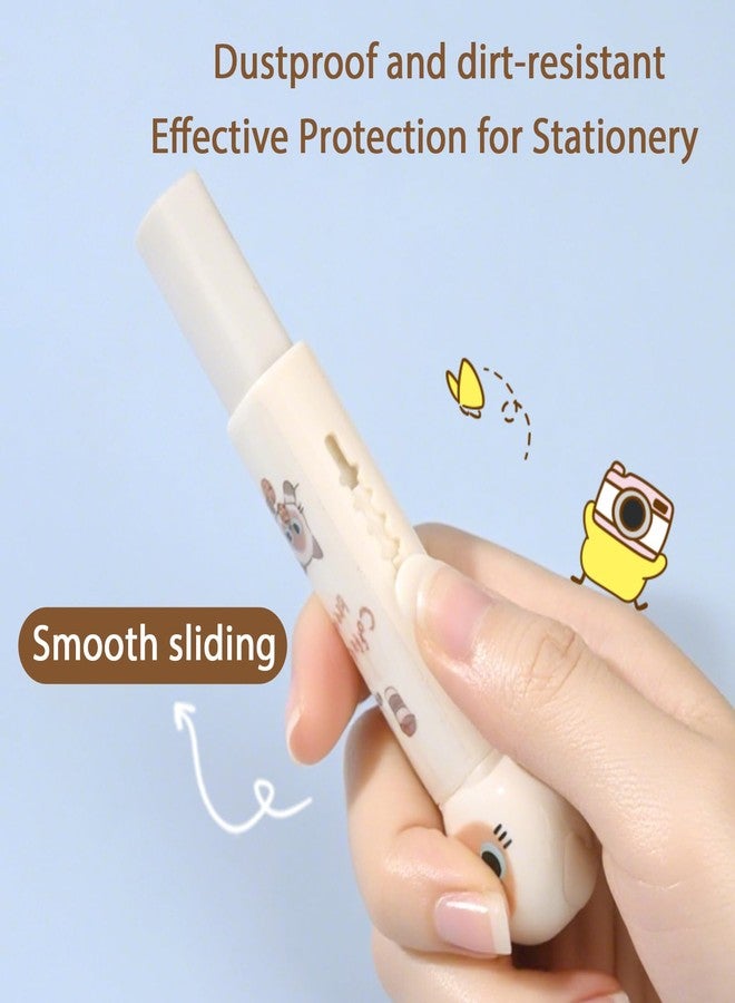 Daphilly 4PCS Cute Retractable Cat Pencil Eraser, Cute Cartoon Cat Pencil Erasers in Four Colors,Suitable for School Home Office Supplies - Image 3