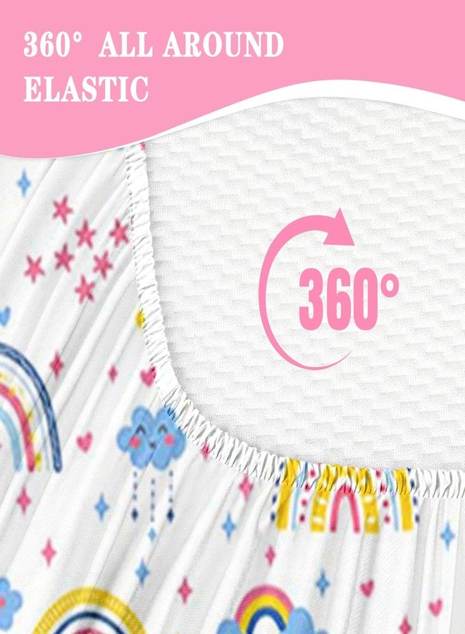 Nesker Comforter Sets Zipper Bedding Twin Size, Colorful Butterfly 4 Pcs Bedding for Kids and Teens, Cute Cartoon Flowers Fitted Sheet with Pillowcases - Image 4
