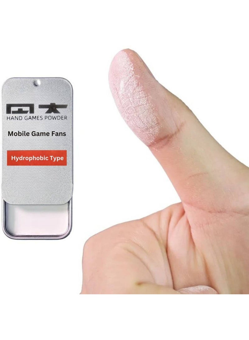 1 Pcs Gaming Powder, Solid Mobile Gaming Finger Powder, Gaming Accessories Gaming Accessory Kit Silver, For Android, iOS - Image 1