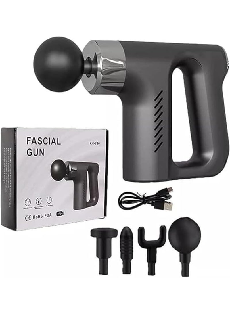 جهاز مساج Fascial – تدليك عميق للعضلات – محمول مع 4 رؤوس قابلة للتبديل – متعدد الألوان - Image 1