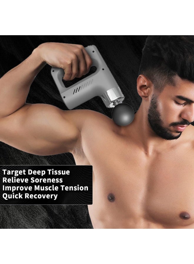 جهاز مساج Fascial – تدليك عميق للعضلات – محمول مع 4 رؤوس قابلة للتبديل – متعدد الألوان - Image 4