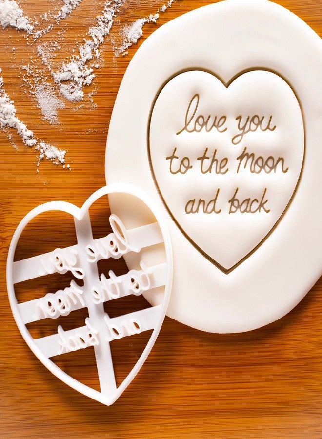 Bakerlogy Love You to the Moon and Back in Cursive cookie cutter, 1 piece - Bakerlogy - Image 2