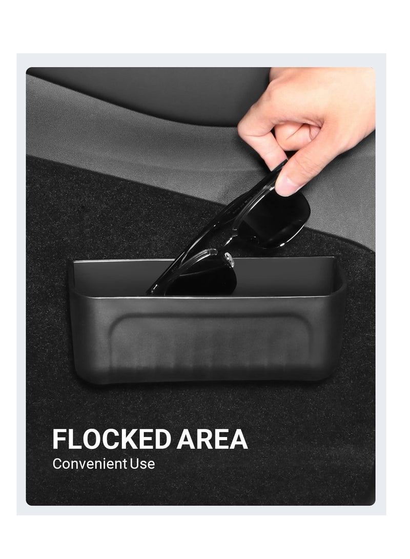 Generic Tesla Center Console Organizer for Model Y 3 S X Silicone Storage Box for Glasses Keys Cards Phones Interior Accessories Black  - Image 5