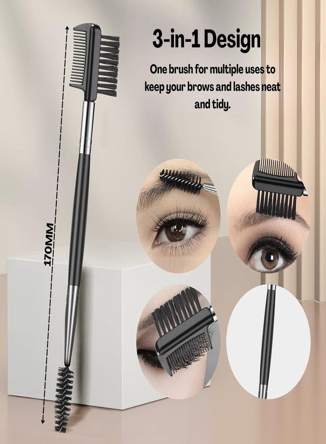 Flavizo Eyelash & Eyebrow Brush Set | 3-in-1 Dual-Head Lash Comb, Brow Brush & Spoolie | Professional Eyelash Separator & Mascara Applicator Tool for Lash Lift, Brow Grooming & Makeup - Image 3