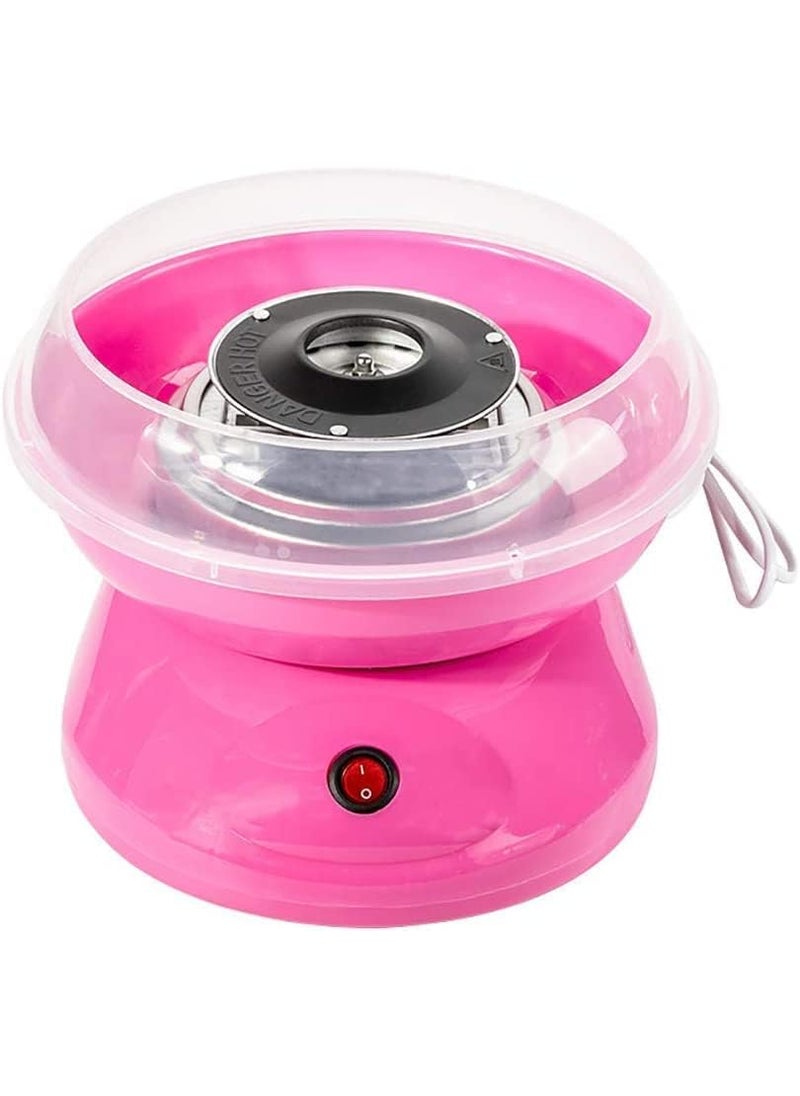 GOPAD GOPAD Cotton Candy Maker Candy Floss Machine Mini Sweet Automatic Cotton Candy Machine with 10 Bamboo Sticks Sugar Spoon Electric Homemade Smooth Candy Maker Easy to Use for Kids Pink 1 Pcs  - Image 1