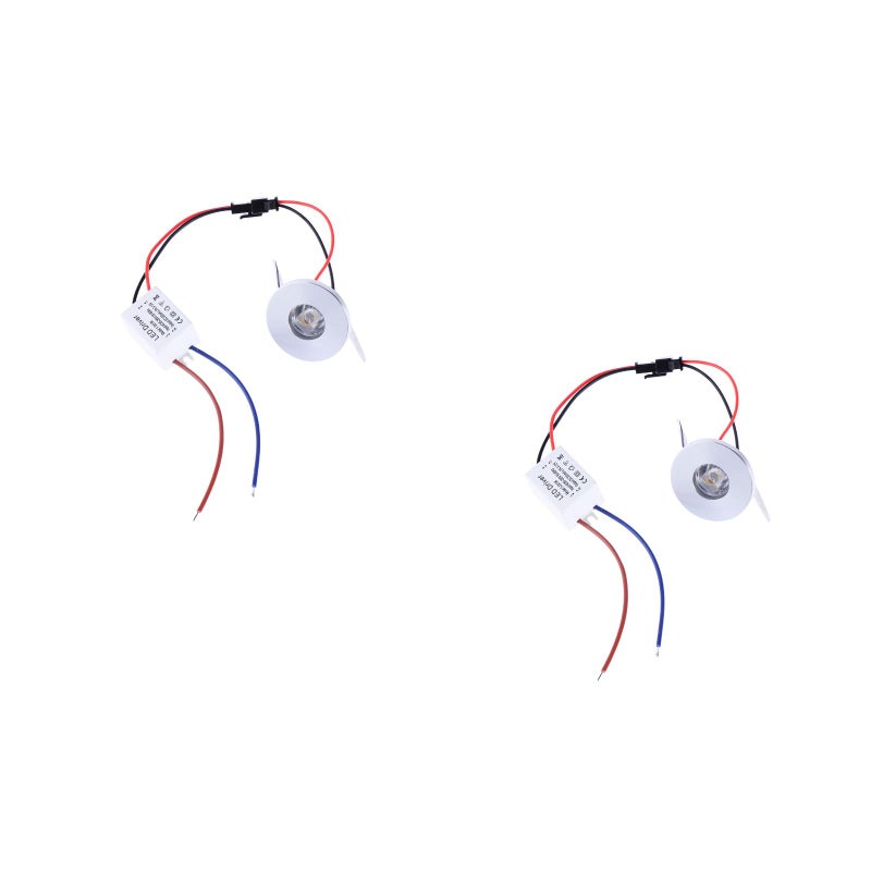 10 pcs 220V 1W Spotlight Ceiling Downlight Mounted Wall Lamp Spot Light ( White) - Image 1