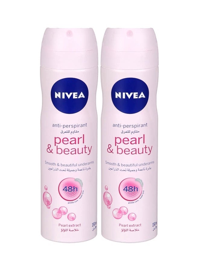 Nivea Pearl & Beauty Deo Spray, Pack Of 2, 2X150ml