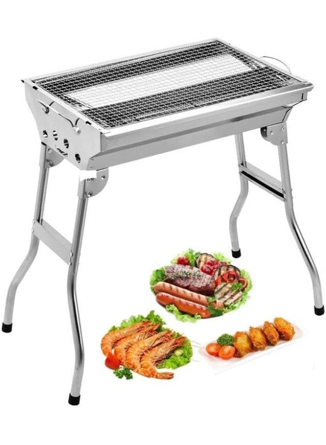 MOMENT Camping Barbecue Charcoal Grill Stainless Steel Folding Portable Bbq Tool Kits - Image 1