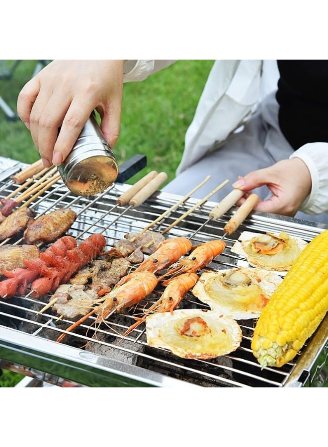 MOMENT Camping Barbecue Charcoal Grill Stainless Steel Folding Portable Bbq Tool Kits - Image 3
